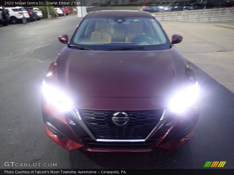 Scarlet Ember / Tan 2020 Nissan Sentra SV