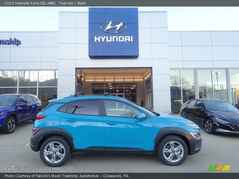 Teal Isle / Black 2023 Hyundai Kona SEL AWD