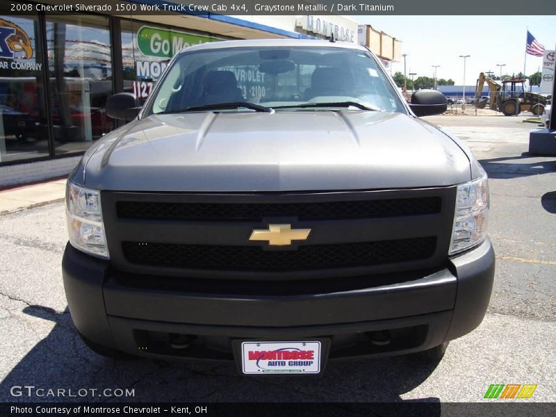 Graystone Metallic / Dark Titanium 2008 Chevrolet Silverado 1500 Work Truck Crew Cab 4x4