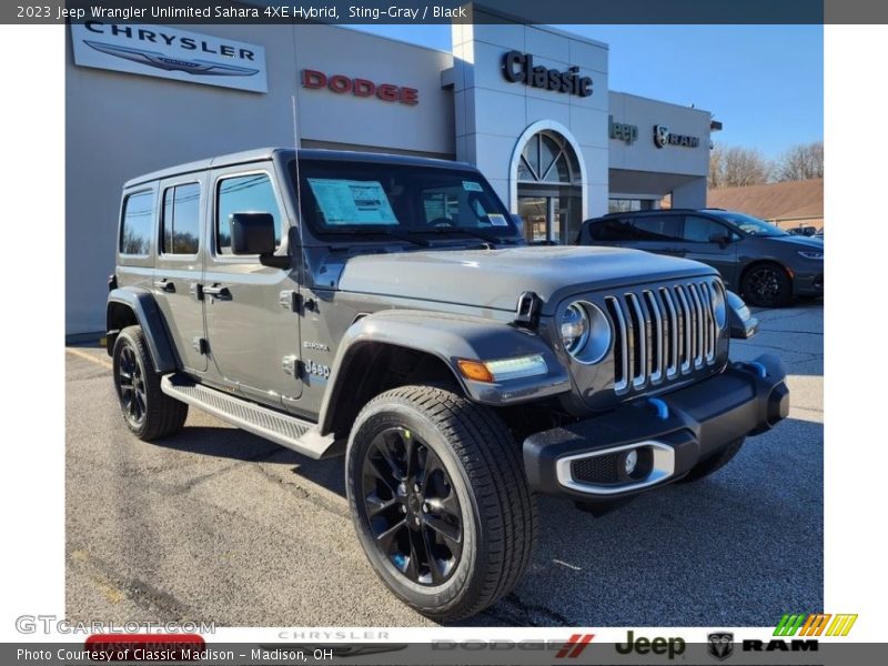 Sting-Gray / Black 2023 Jeep Wrangler Unlimited Sahara 4XE Hybrid
