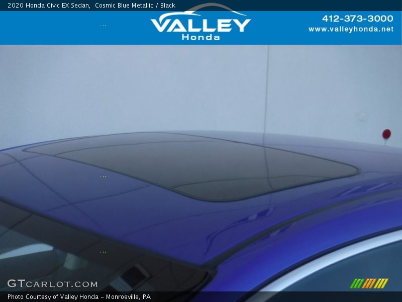 Cosmic Blue Metallic / Black 2020 Honda Civic EX Sedan