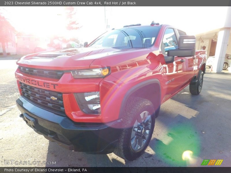 Red Hot / Jet Black 2023 Chevrolet Silverado 2500HD Custom Crew Cab 4x4