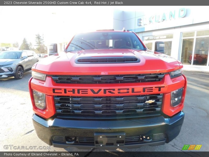 Red Hot / Jet Black 2023 Chevrolet Silverado 2500HD Custom Crew Cab 4x4