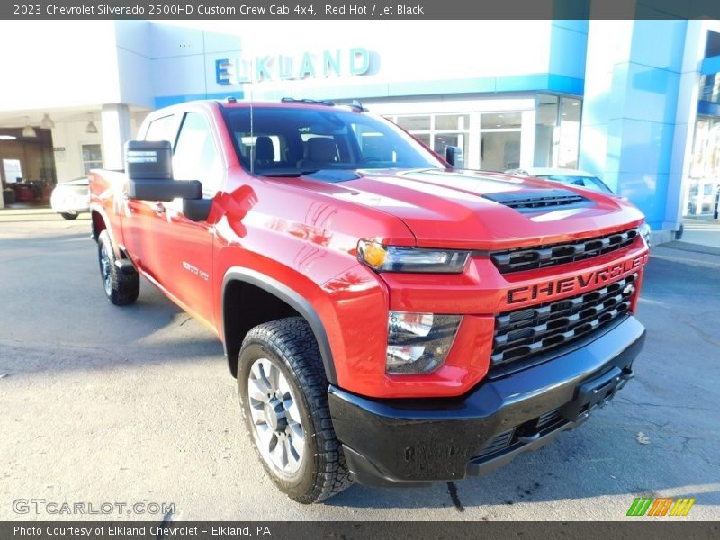 Red Hot / Jet Black 2023 Chevrolet Silverado 2500HD Custom Crew Cab 4x4