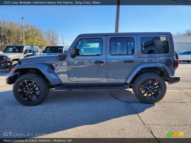 Sting-Gray / Black 2023 Jeep Wrangler Unlimited Sahara 4XE Hybrid