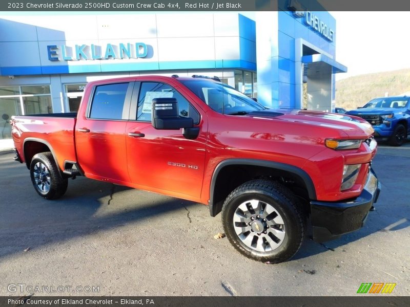 Red Hot / Jet Black 2023 Chevrolet Silverado 2500HD Custom Crew Cab 4x4