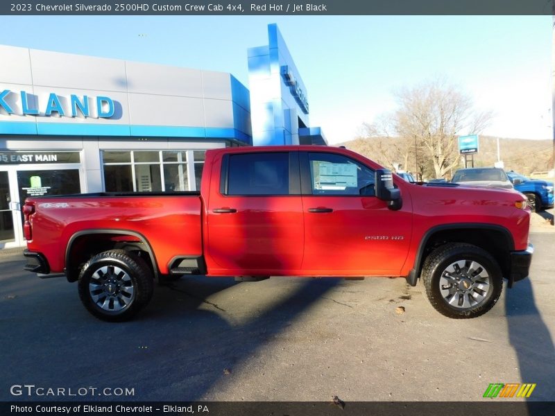 Red Hot / Jet Black 2023 Chevrolet Silverado 2500HD Custom Crew Cab 4x4