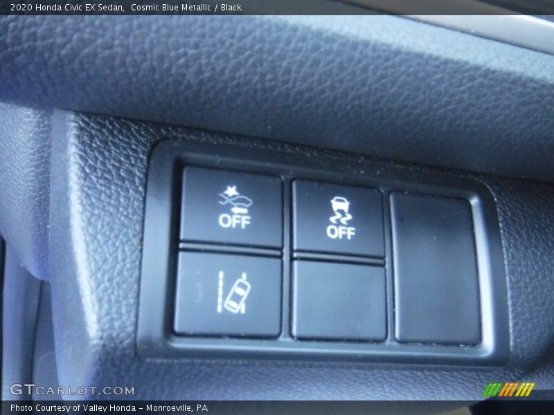 Cosmic Blue Metallic / Black 2020 Honda Civic EX Sedan
