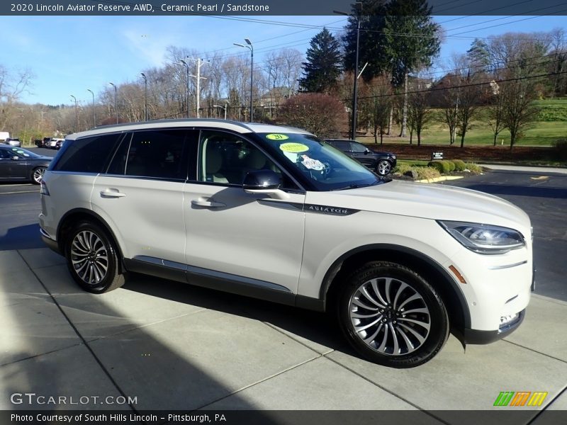 Ceramic Pearl / Sandstone 2020 Lincoln Aviator Reserve AWD