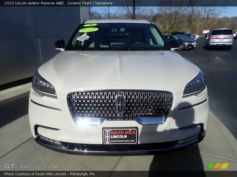 Ceramic Pearl / Sandstone 2020 Lincoln Aviator Reserve AWD