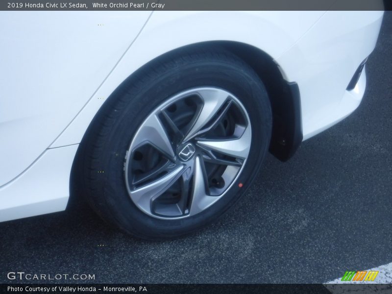 White Orchid Pearl / Gray 2019 Honda Civic LX Sedan