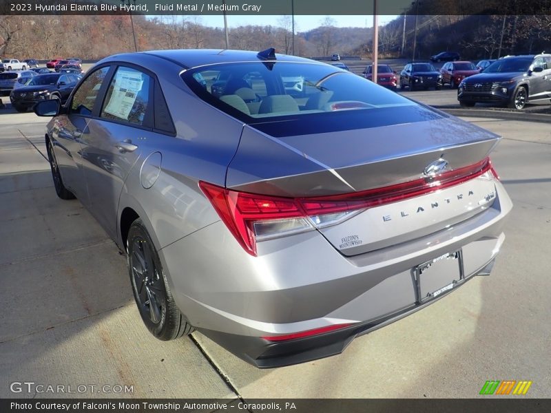 Fluid Metal / Medium Gray 2023 Hyundai Elantra Blue Hybrid