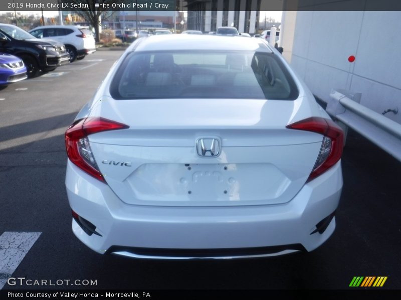White Orchid Pearl / Gray 2019 Honda Civic LX Sedan
