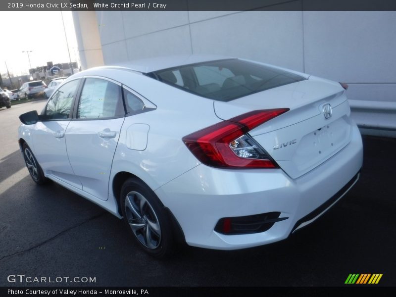 White Orchid Pearl / Gray 2019 Honda Civic LX Sedan