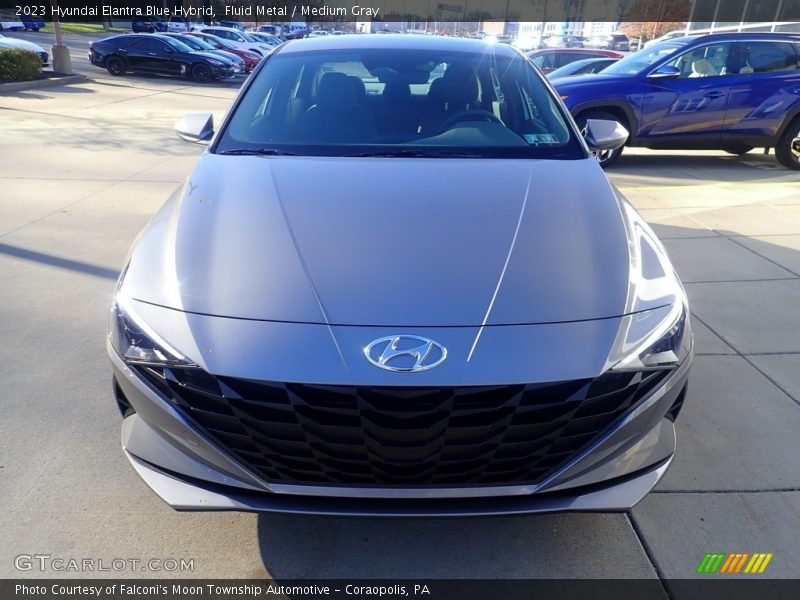 Fluid Metal / Medium Gray 2023 Hyundai Elantra Blue Hybrid