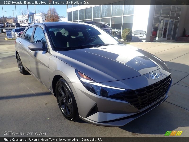 Fluid Metal / Medium Gray 2023 Hyundai Elantra Blue Hybrid