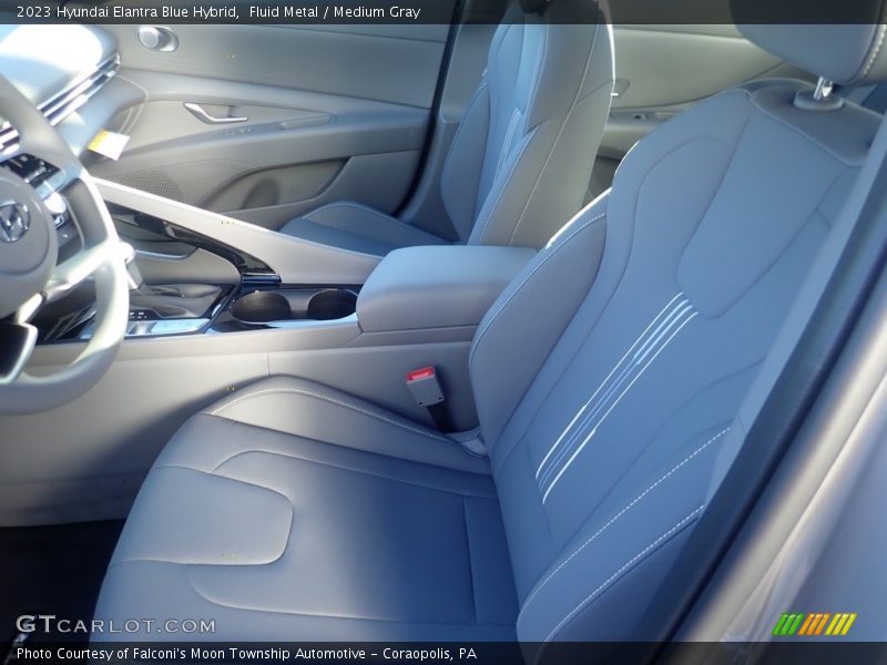 Fluid Metal / Medium Gray 2023 Hyundai Elantra Blue Hybrid