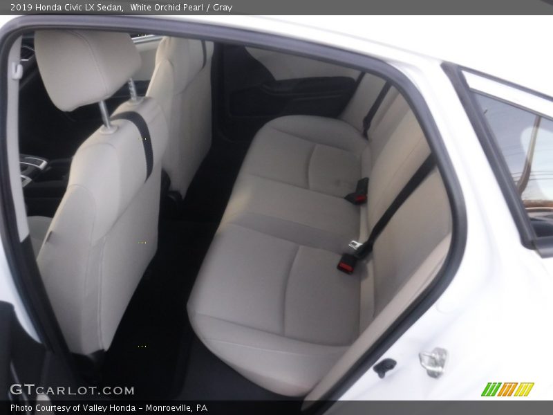 White Orchid Pearl / Gray 2019 Honda Civic LX Sedan