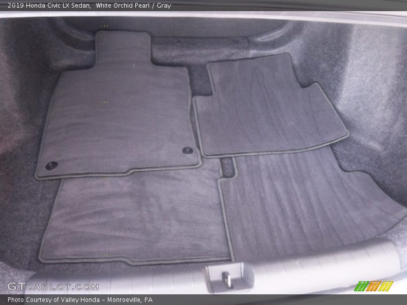 White Orchid Pearl / Gray 2019 Honda Civic LX Sedan