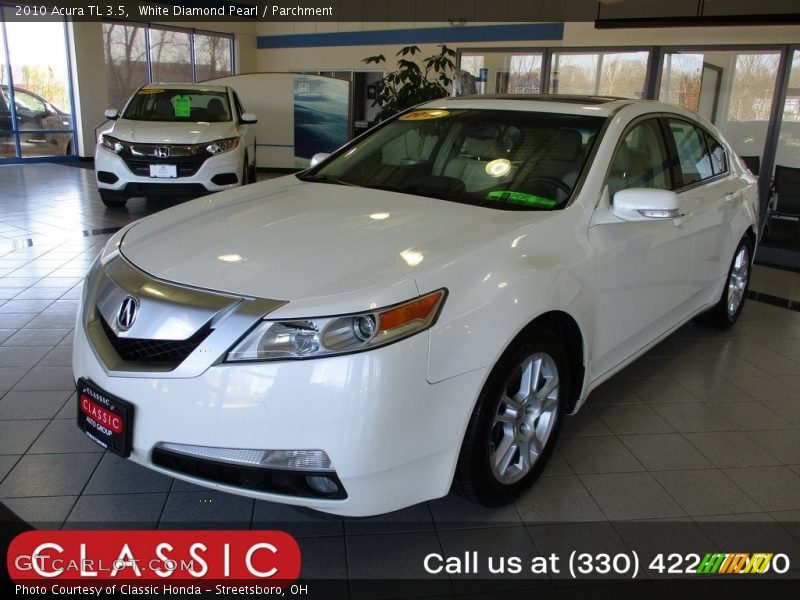 White Diamond Pearl / Parchment 2010 Acura TL 3.5