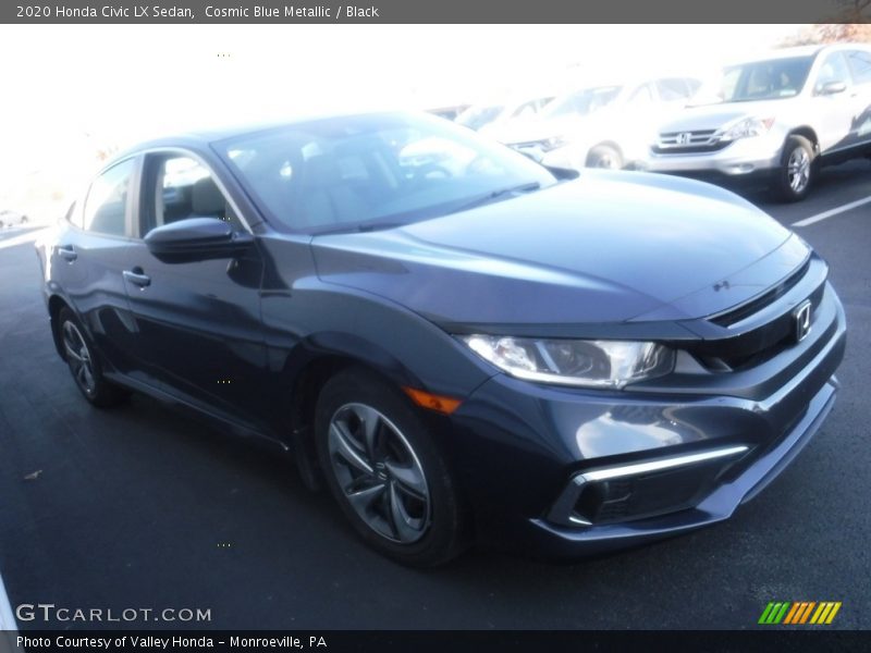 Cosmic Blue Metallic / Black 2020 Honda Civic LX Sedan