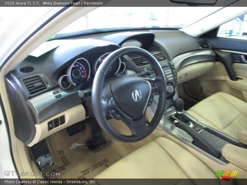 White Diamond Pearl / Parchment 2010 Acura TL 3.5