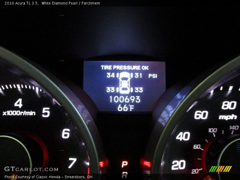 White Diamond Pearl / Parchment 2010 Acura TL 3.5