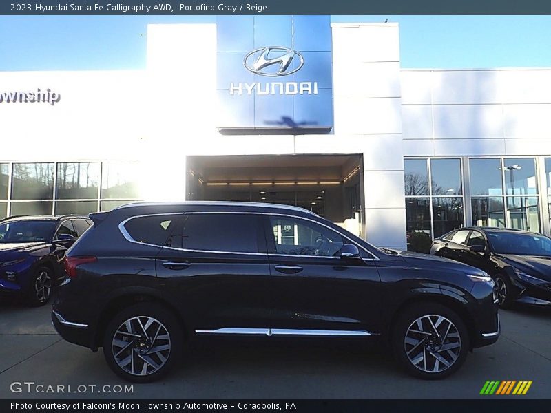 Portofino Gray / Beige 2023 Hyundai Santa Fe Calligraphy AWD