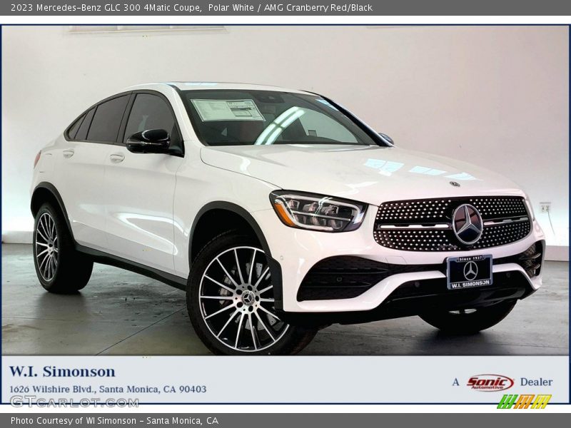 Polar White / AMG Cranberry Red/Black 2023 Mercedes-Benz GLC 300 4Matic Coupe
