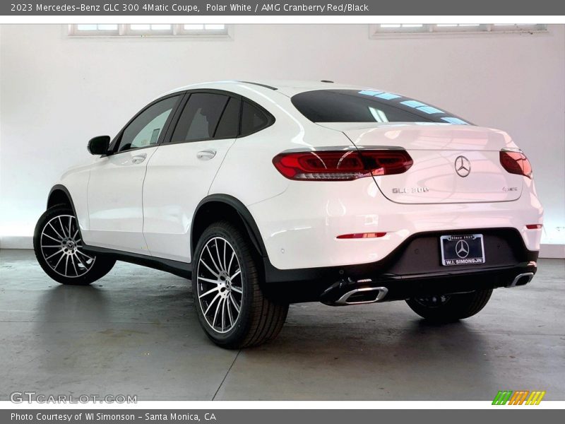 Polar White / AMG Cranberry Red/Black 2023 Mercedes-Benz GLC 300 4Matic Coupe