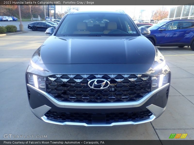 Portofino Gray / Beige 2023 Hyundai Santa Fe Calligraphy AWD
