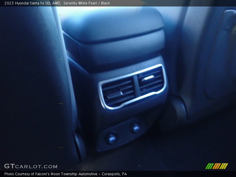 Serenity White Pearl / Black 2023 Hyundai Santa Fe SEL AWD