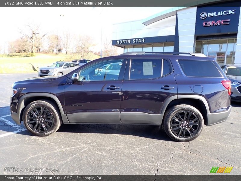 Midnight Blue Metallic / Jet Black 2022 GMC Acadia SLE AWD