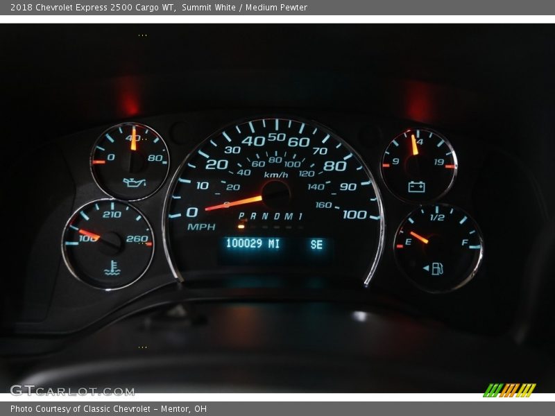  2018 Express 2500 Cargo WT 2500 Cargo WT Gauges
