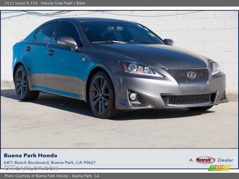 Nebula Gray Pearl / Black 2012 Lexus IS 250