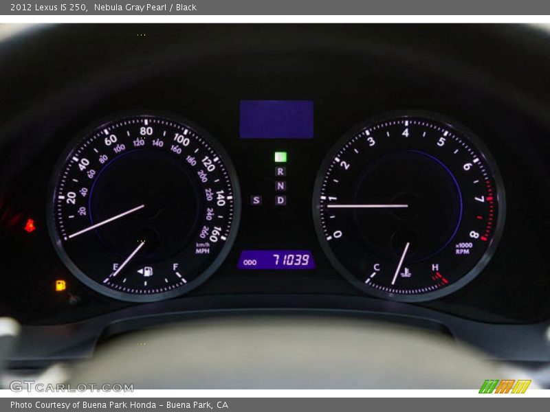 Nebula Gray Pearl / Black 2012 Lexus IS 250