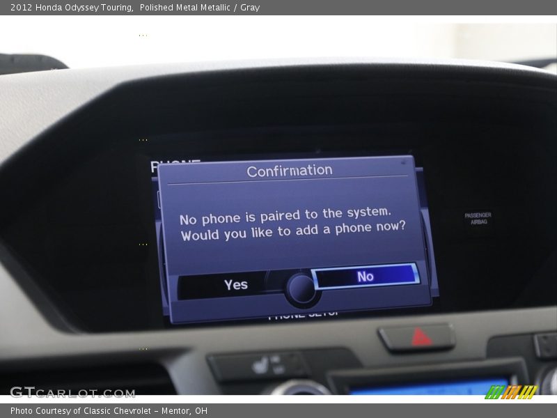 Polished Metal Metallic / Gray 2012 Honda Odyssey Touring