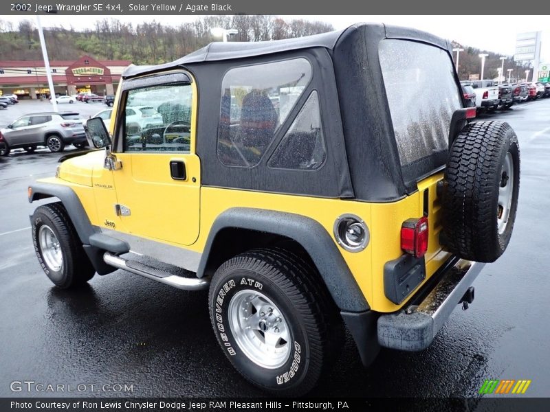 Solar Yellow / Agate Black 2002 Jeep Wrangler SE 4x4