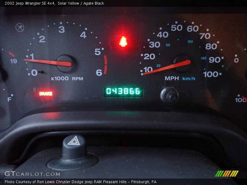 Solar Yellow / Agate Black 2002 Jeep Wrangler SE 4x4