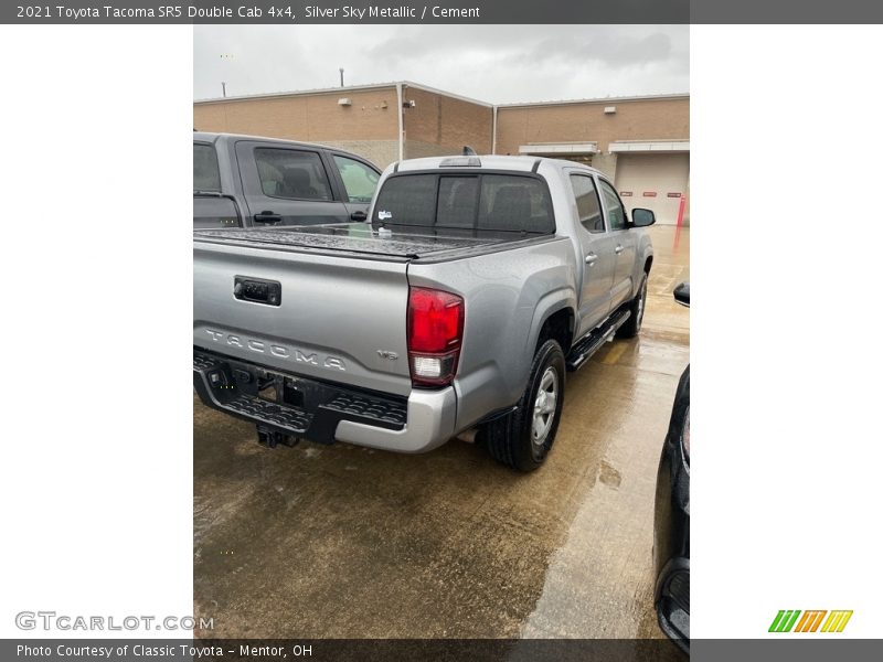 Silver Sky Metallic / Cement 2021 Toyota Tacoma SR5 Double Cab 4x4