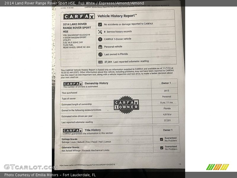 Fuji White / Espresso/Almond/Almond 2014 Land Rover Range Rover Sport HSE