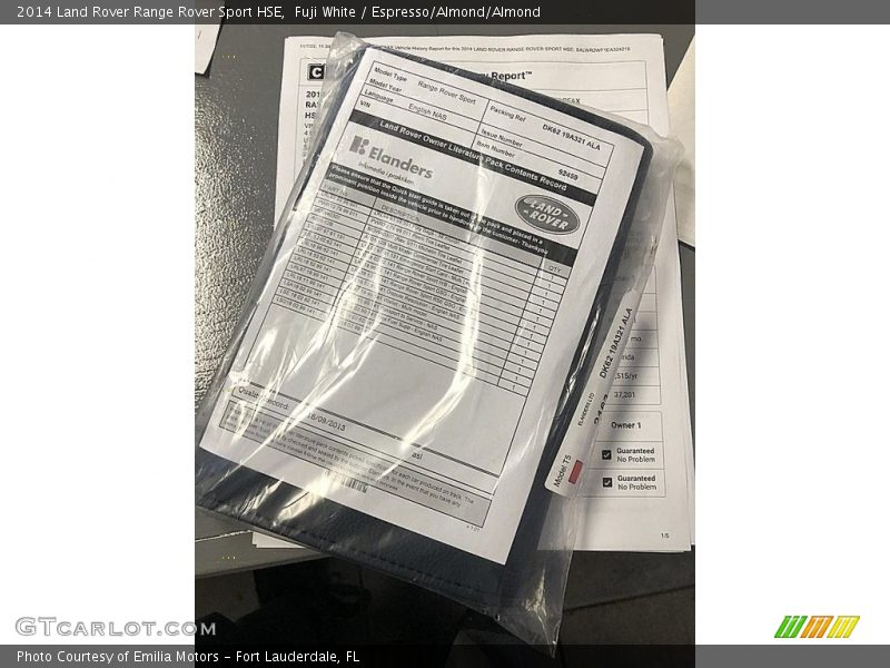 Fuji White / Espresso/Almond/Almond 2014 Land Rover Range Rover Sport HSE