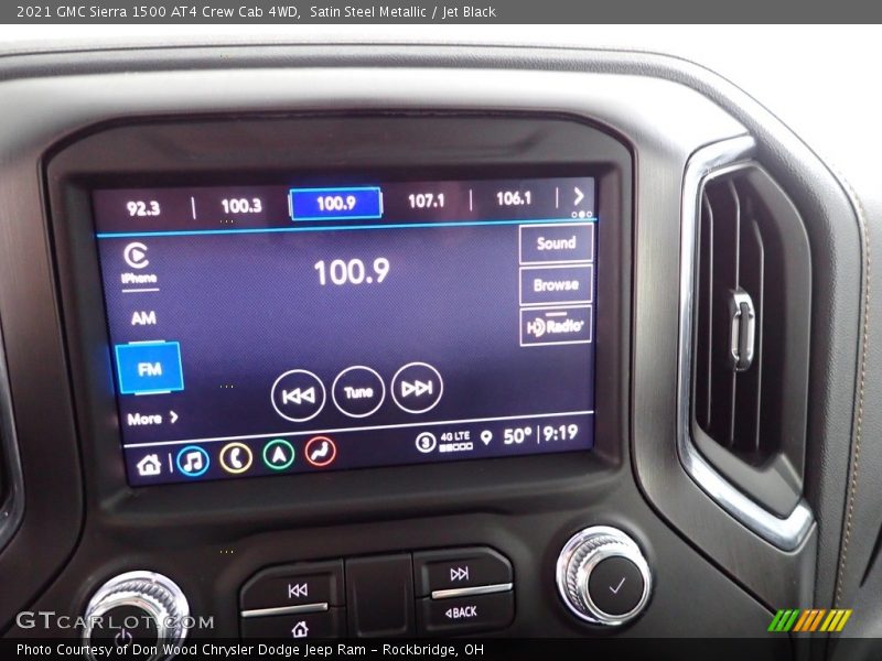 Satin Steel Metallic / Jet Black 2021 GMC Sierra 1500 AT4 Crew Cab 4WD