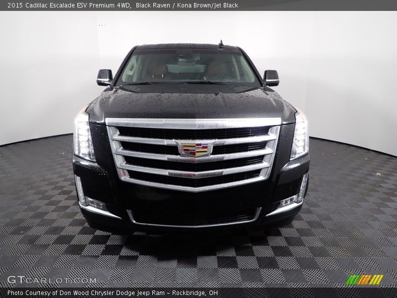 Black Raven / Kona Brown/Jet Black 2015 Cadillac Escalade ESV Premium 4WD