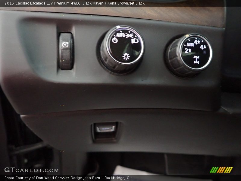 Black Raven / Kona Brown/Jet Black 2015 Cadillac Escalade ESV Premium 4WD