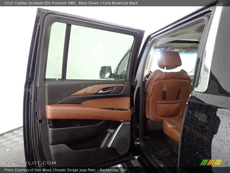Black Raven / Kona Brown/Jet Black 2015 Cadillac Escalade ESV Premium 4WD