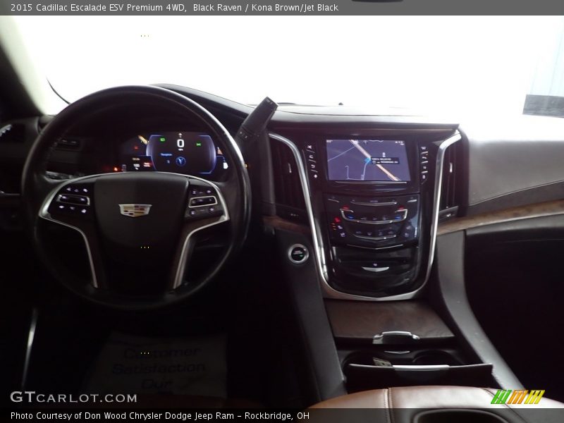 Black Raven / Kona Brown/Jet Black 2015 Cadillac Escalade ESV Premium 4WD