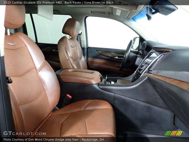 Black Raven / Kona Brown/Jet Black 2015 Cadillac Escalade ESV Premium 4WD