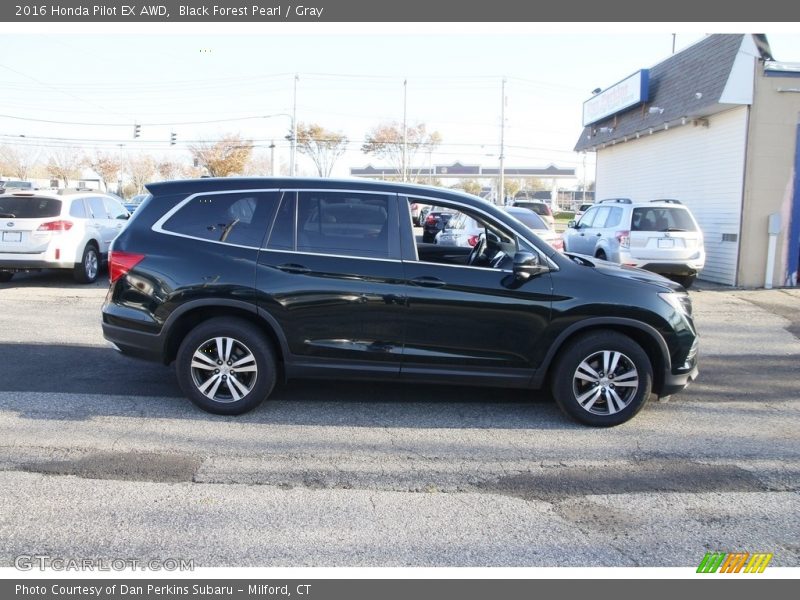 Black Forest Pearl / Gray 2016 Honda Pilot EX AWD