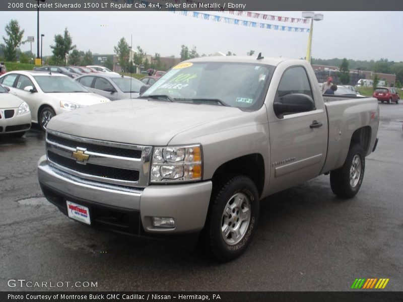 Silver Birch Metallic / Ebony 2008 Chevrolet Silverado 1500 LT Regular Cab 4x4